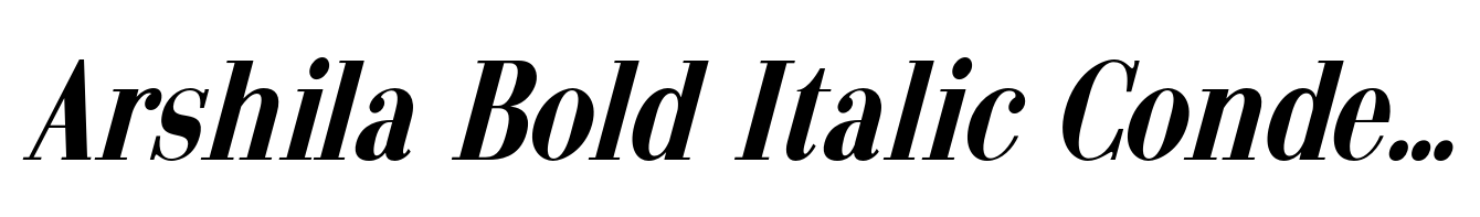 Arshila Bold Italic Condensed